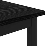 Coffee Table Black Oak 80 x 80 x 45 cm Engineered Wood - Close-Up Angle