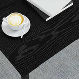 Coffee Table Black Oak 80 x 80 x 45 cm Engineered Wood - Top-Down View