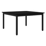 Coffee Table Black Oak 80 x 80 x 45 cm Engineered Wood - Front View