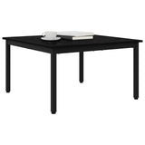 Coffee Table Black Oak 80 x 80 x 45 cm Engineered Wood - Side View