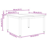 Coffee Table Black Oak 80 x 80 x 45 cm Engineered Wood - Extra Image
