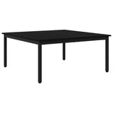 Coffee Table Black Oak 100 x 100 x 45 cm Engineered Wood - Front View