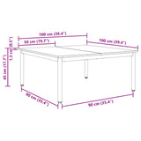 Coffee Table Black Oak 100 x 100 x 45 cm Engineered Wood - Extra Image