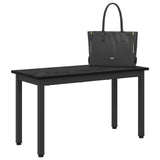 Bench Black Oak 80 x 35 x 45 cm Engineered Wood