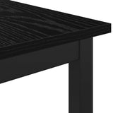Bench Black Oak 110 x 35 x 45 cm Engineered Wood - Close-Up Angle