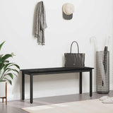 Bench Black Oak 110 x 35 x 45 cm Engineered Wood - Top-Down View