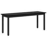 Bench Black Oak 110 x 35 x 45 cm Engineered Wood - Front View