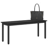 Bench Black Oak 110 x 35 x 45 cm Engineered Wood - Side View