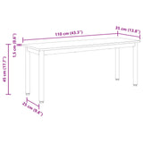 Bench Black Oak 110 x 35 x 45 cm Engineered Wood
