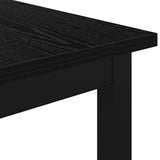 Bench Black Oak 160 x 35 x 45 cm Engineered Wood - Close-Up Angle