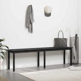 Bench Black Oak 160 x 35 x 45 cm Engineered Wood - Top-Down View