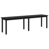 Bench Black Oak 160 x 35 x 45 cm Engineered Wood - Front View