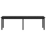 Bench Black Oak 160 x 35 x 45 cm Engineered Wood
