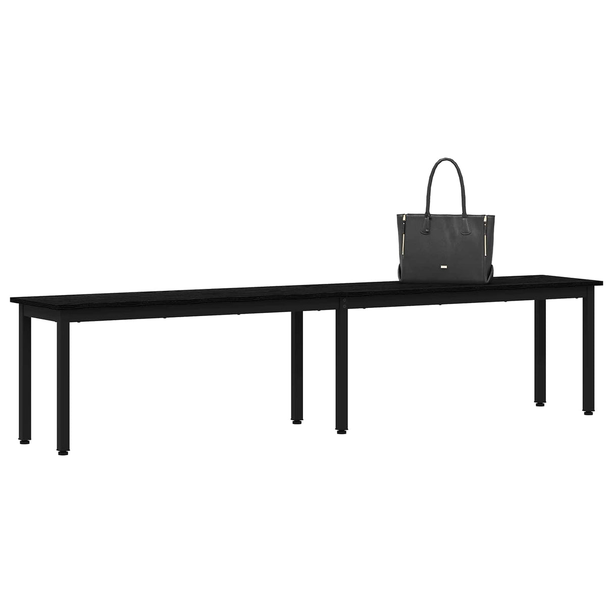 Bench Black Oak 200 x 35 x 45 cm Engineered Wood
