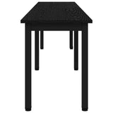 Bench Black Oak 200 x 35 x 45 cm Engineered Wood
