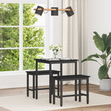 Dining Tables 60 x 60 x 75 cm Engineered Wood Black Oak Square