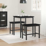 Dining Tables 60 x 60 x 75 cm Engineered Wood Black Oak Square