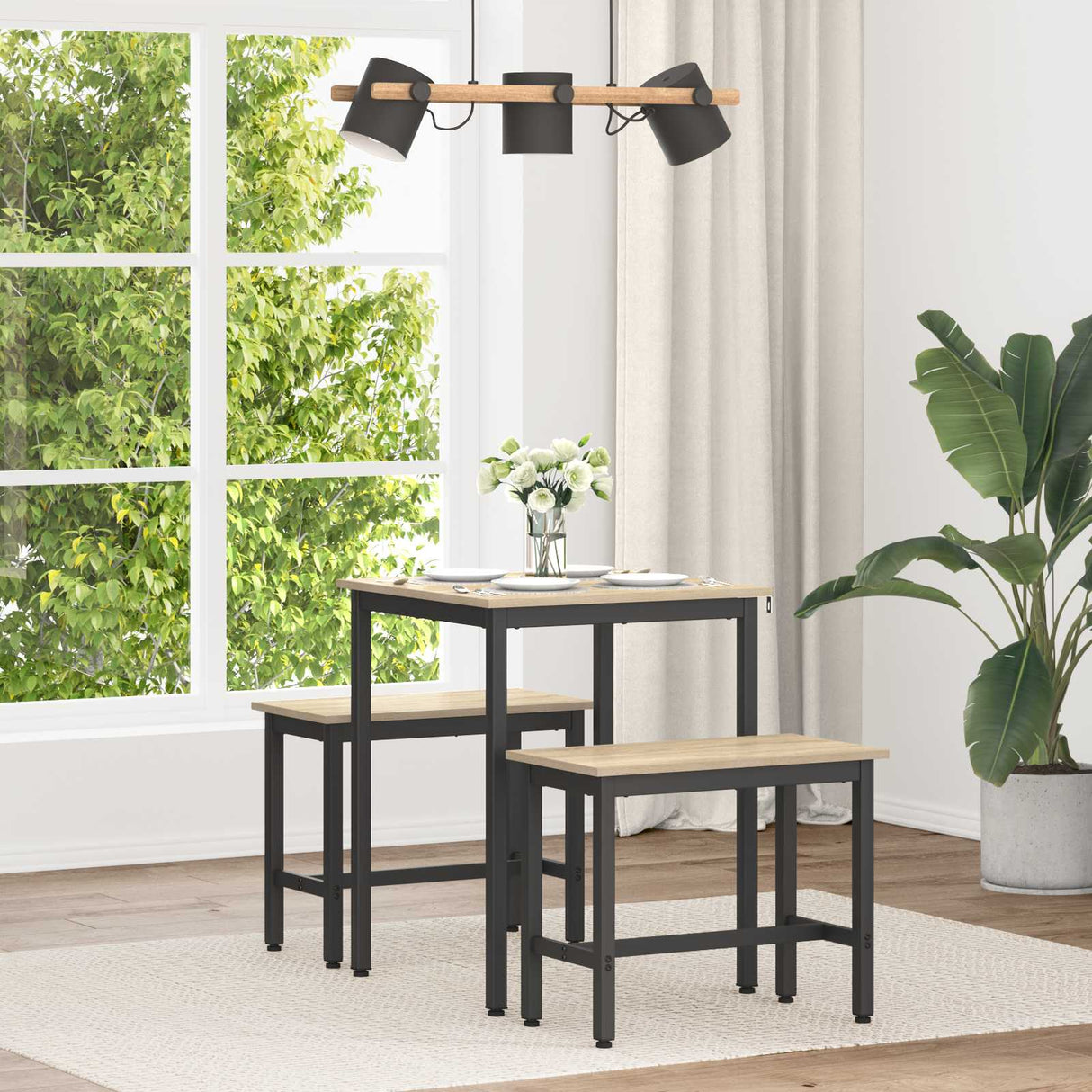 Dining Tables 60 x 60 x 75 cm Engineered Wood Sonoma Oak Square