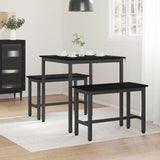 Dining Tables 70 x 70 x 75 cm Engineered Wood Black Oak Square - Top-Down View