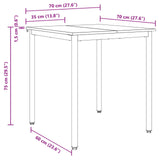 Dining Tables 70 x 70 x 75 cm METAL - Low Angle
