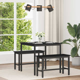 Dining Tables 80 x 80 x 75 cm Engineered Wood Black Oak Square