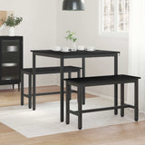 Dining Tables 80 x 80 x 75 cm Engineered Wood Black Oak Square
