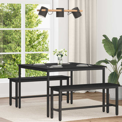 Dining Tables 110 x 110 x 75 cm Engineered Wood Black Oak
