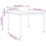 Dining Tables 110 x 110 x 75 cm METAL - Low Angle