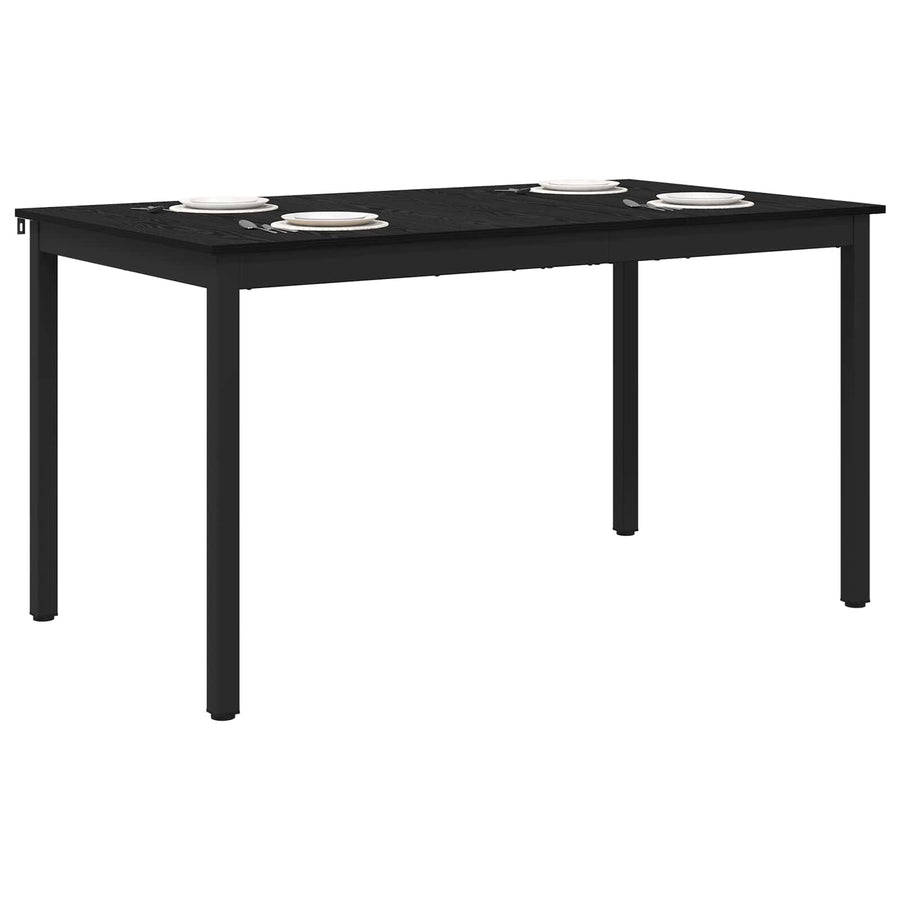 Dining Tables 140 x 80 x 75 cm Engineered Wood Black Oak