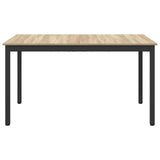 Dining Tables 140 x 80 x 75 cm Engineered Wood Sonoma Oak - 45-Degree Angle