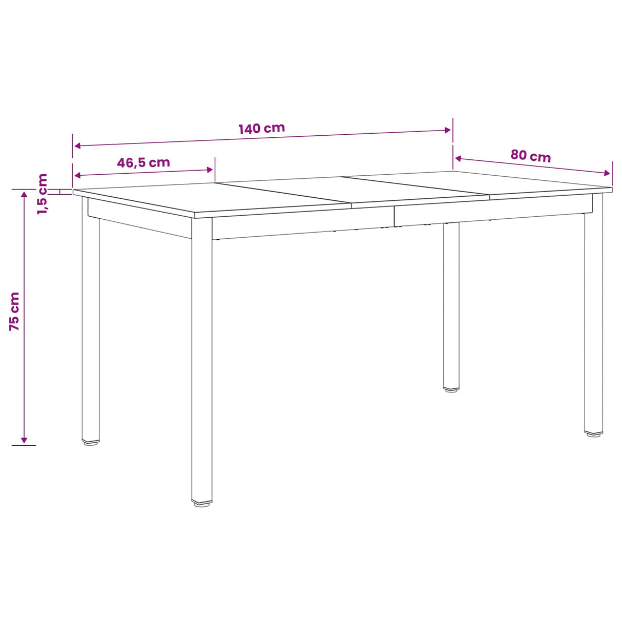 Dining Tables 140 x 80 x 75 cm Engineered Wood Sonoma Oak
