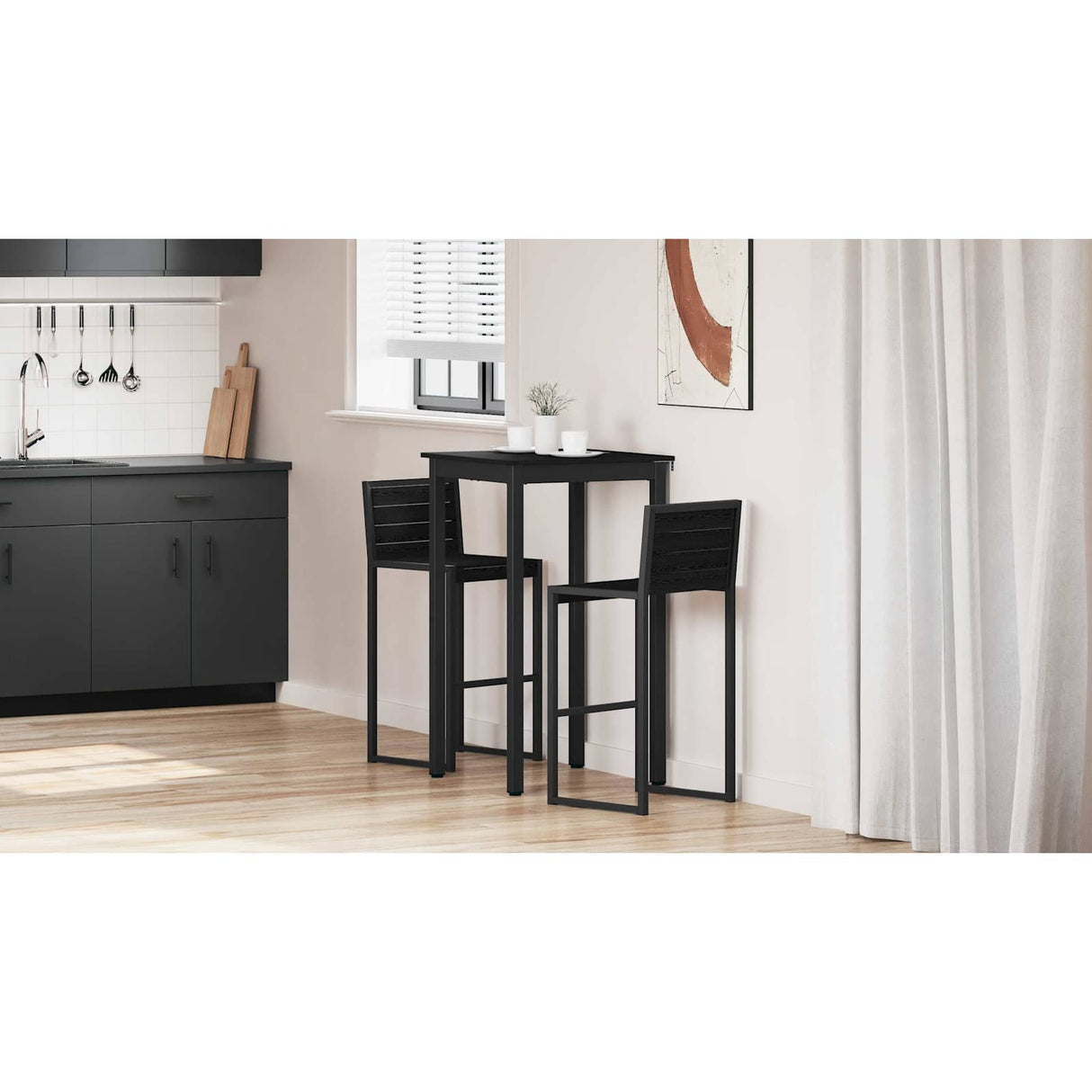 Standing Bar Table Engineered Wood