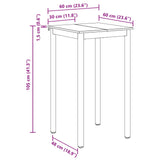 Standing Bar Table Engineered Wood - Low Angle