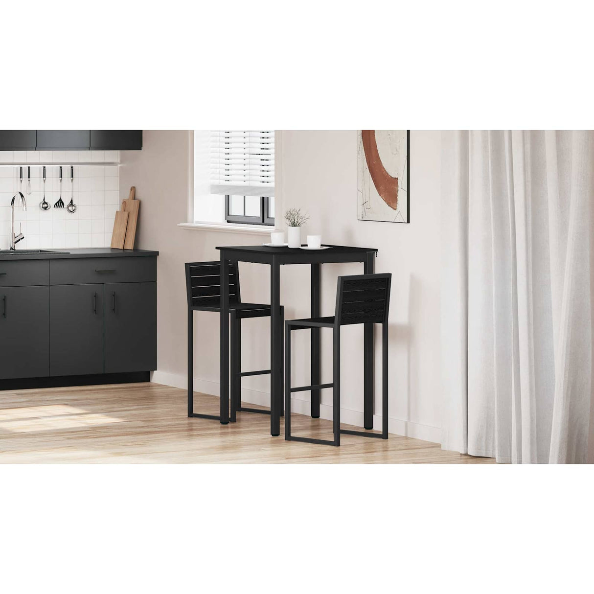 Standing Bar Table Engineered Wood