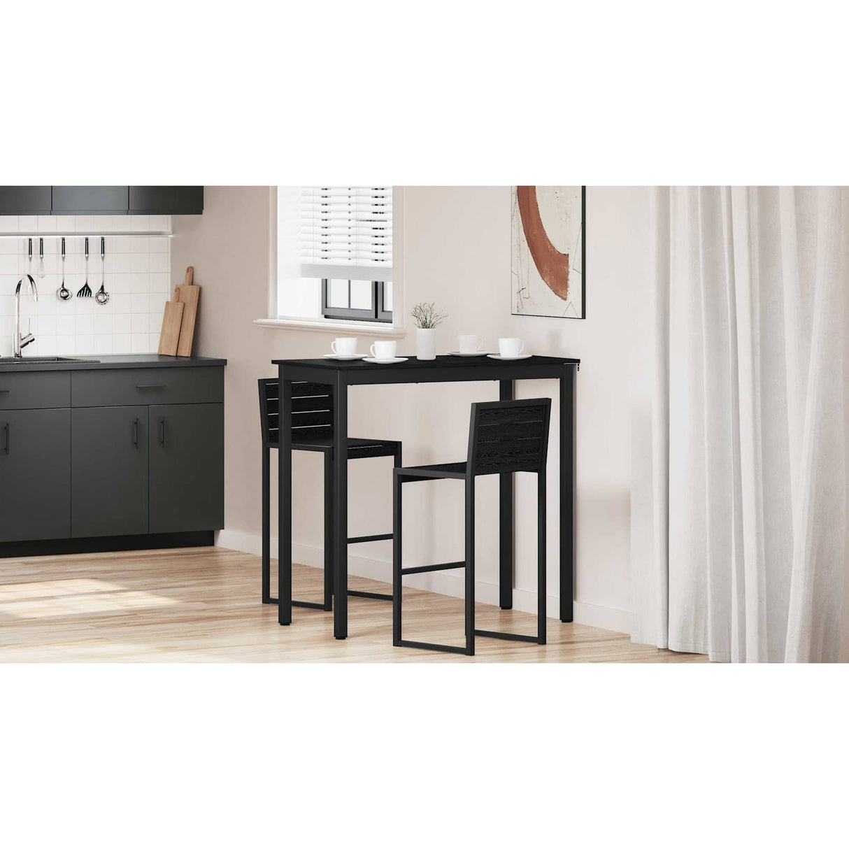 Standing Bar Table Engineered Wood