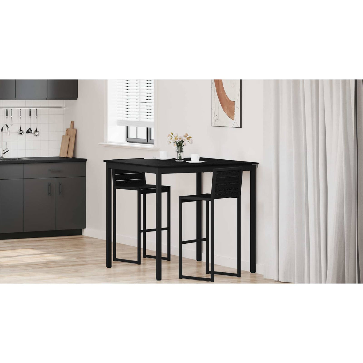Standing Bar Table Engineered Wood
