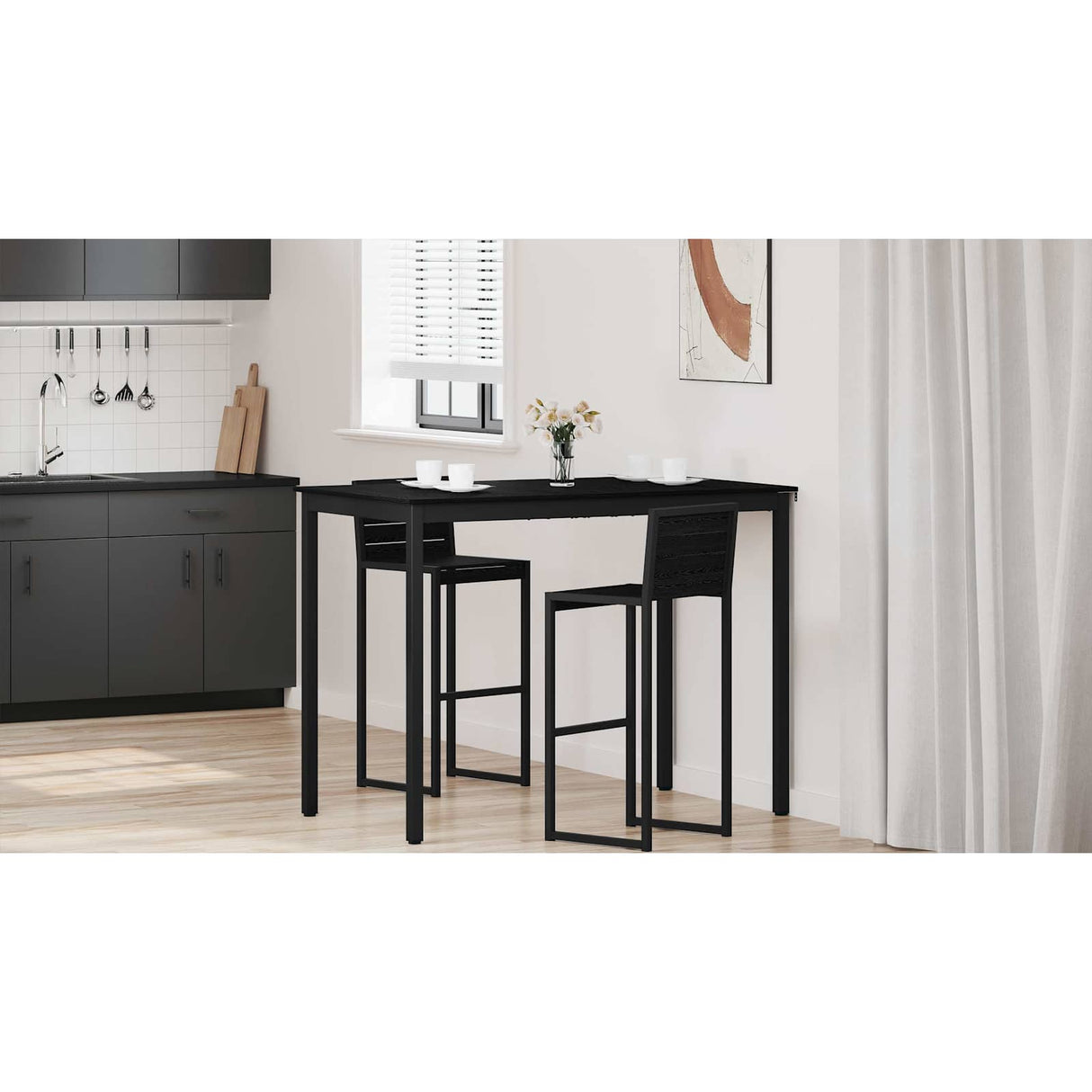 Standing Bar Table Engineered Wood