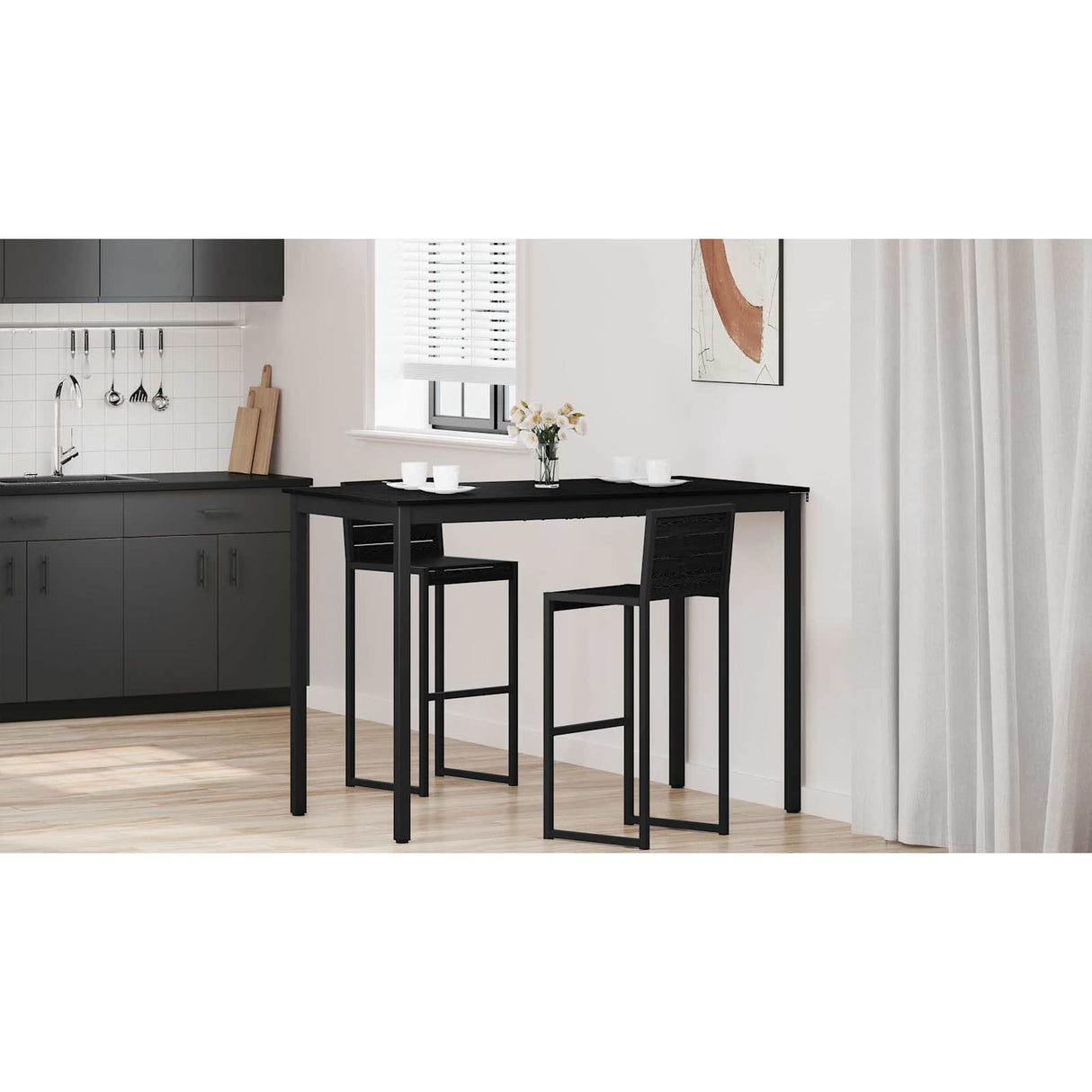Standing Bar Table Engineered Wood