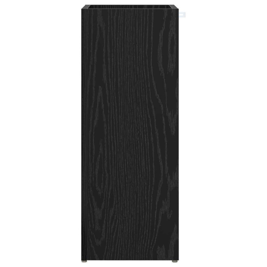 Umbrella Stand Black Oak 25 x 24.5 x 64 cm Engineered Wood
