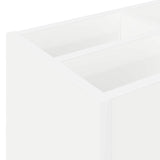 Umbrella Stand White 65 x 24 x 50 cm Engineered Wood - Low Angle
