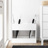 Umbrella Stand White 65 x 24 x 50 cm Engineered Wood - Top-Down View