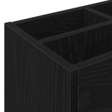 Umbrella Stand Black Oak 65 x 24 x 50 cm Engineered Wood - Low Angle
