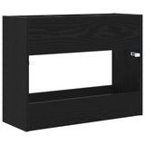 Umbrella Stand Black Oak 65 x 24 x 50 cm Engineered Wood - Close-Up Angle