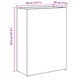 Umbrella Stand White 40 x 20 x 55.5 cm Engineered Wood - Extra Image