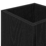 Umbrella Stand Black Oak 20 x 20 x 55.5 cm Engineered Wood
