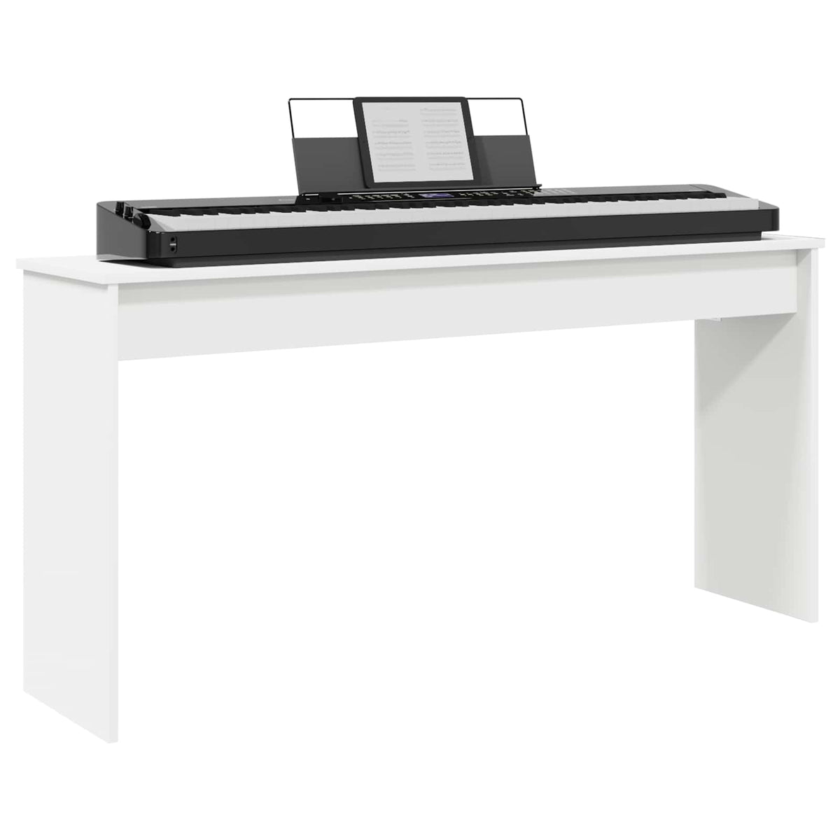 Keyboard Stand White 130 x 32 x 64 cm Engineered Wood