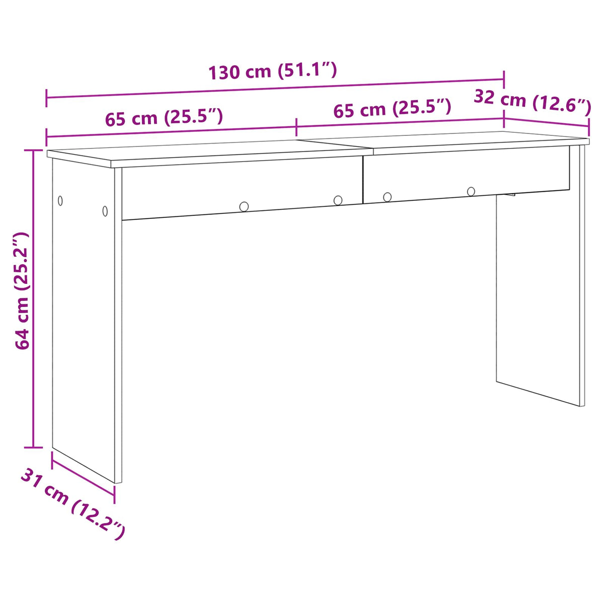 Keyboard Stand White 130 x 32 x 64 cm Engineered Wood