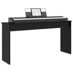 Keyboard Stand Black Oak 130 x 32 x 64 cm Engineered Wood