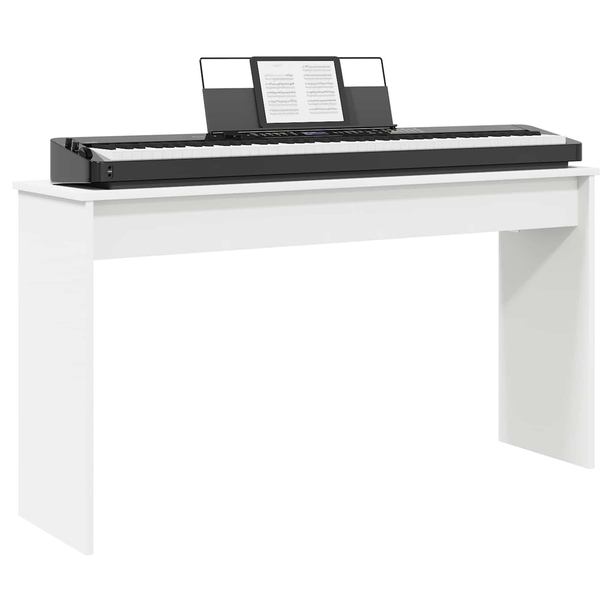 Keyboard Stand White 120 x 32 x 64 cm Engineered Wood