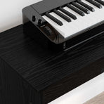 Keyboard Stand Black Oak 120 x 32 x 64 cm Engineered Wood